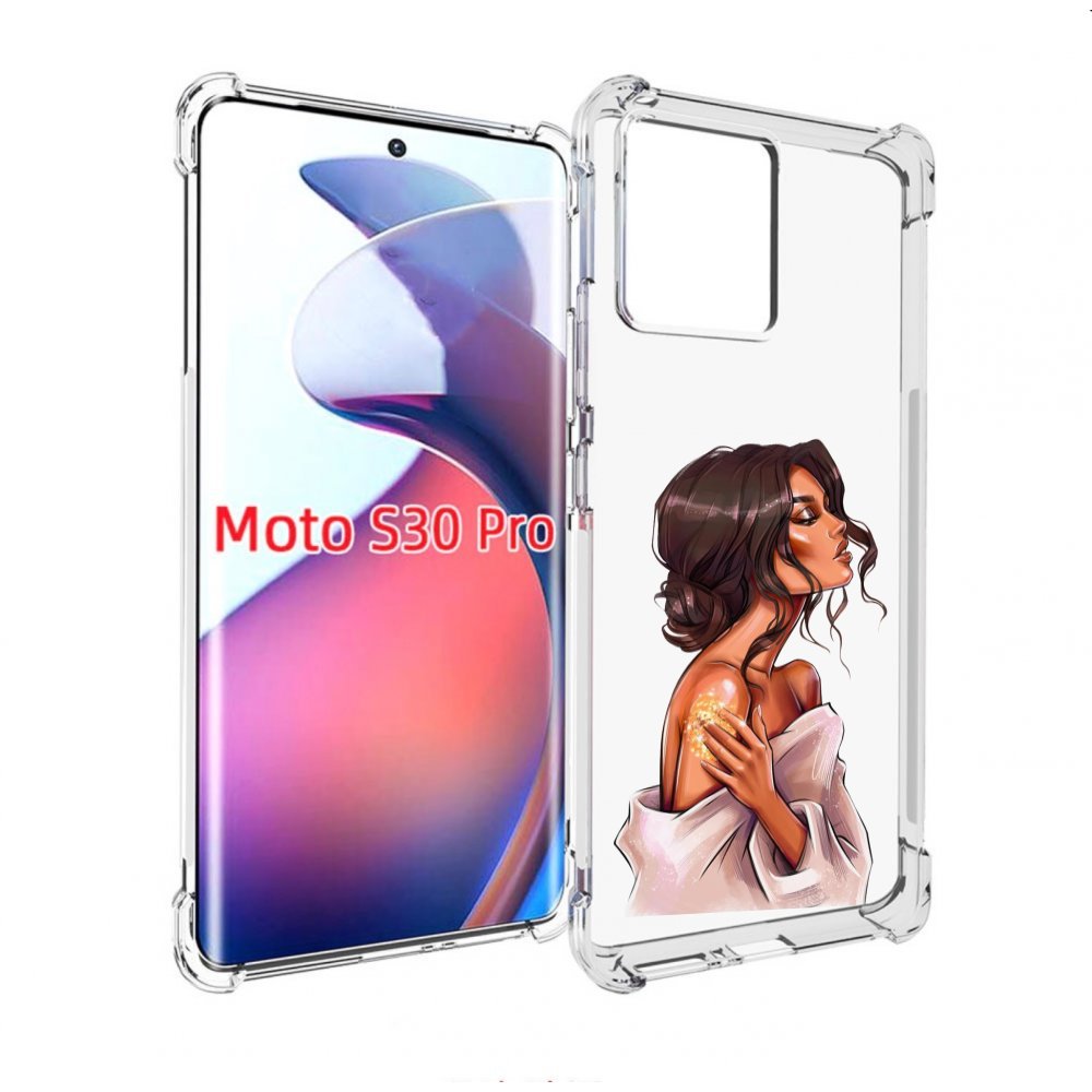 

Чехол MyPads Девушка-нежная женский для Motorola Moto S30 Pro, Прозрачный, Tocco