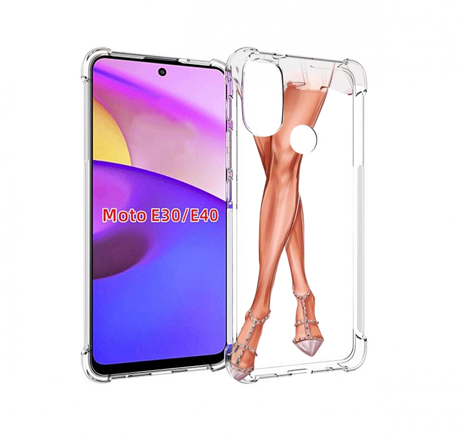 

Чехол бампер MyPads Ножки для Motorola Moto E30., Прозрачный, Tocco