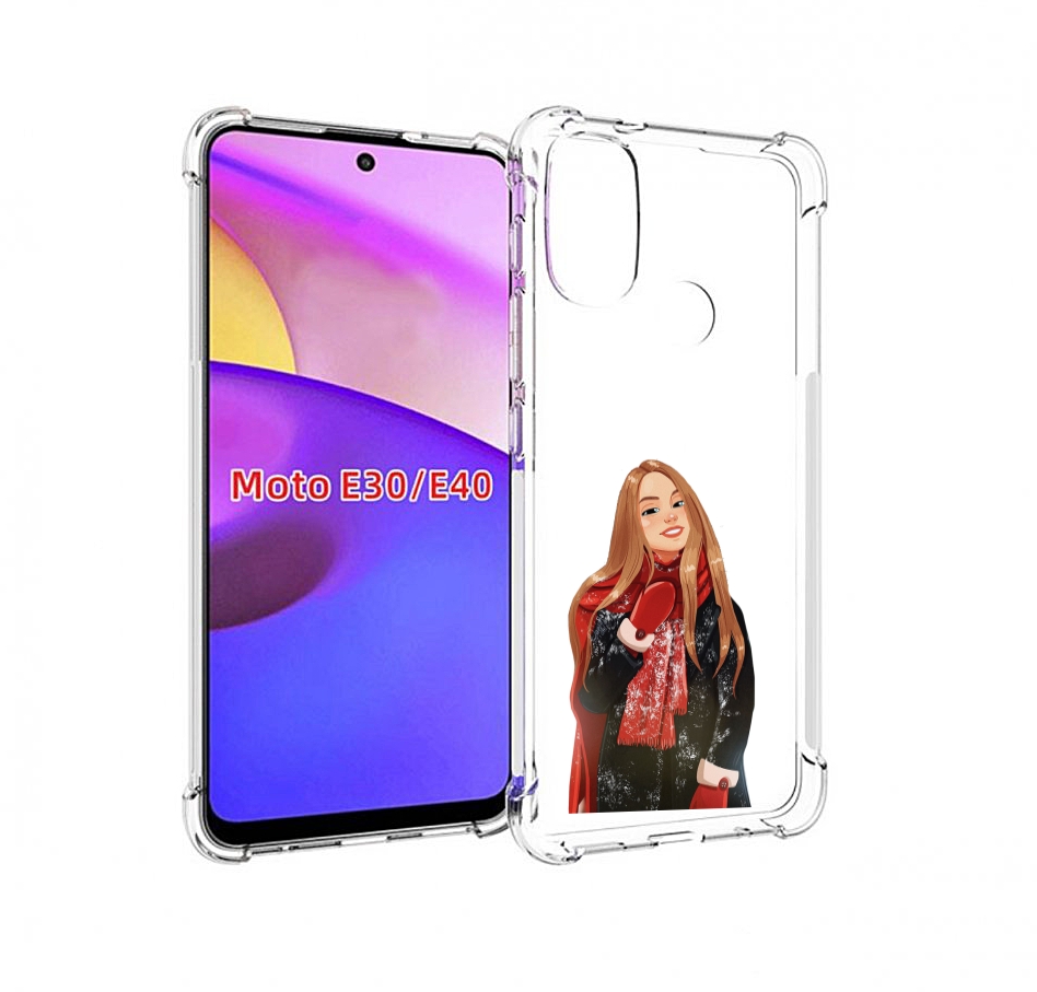 

Чехол бампер MyPads Новогодний-зимний-арт женский для Motorola M, Прозрачный, Tocco