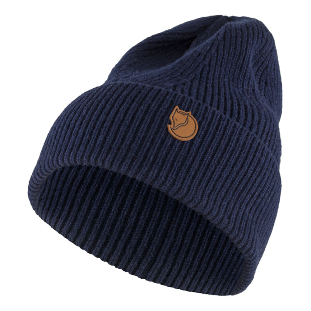 фото Шапка бини женская fjallraven directional rib beanie dark navy, one size