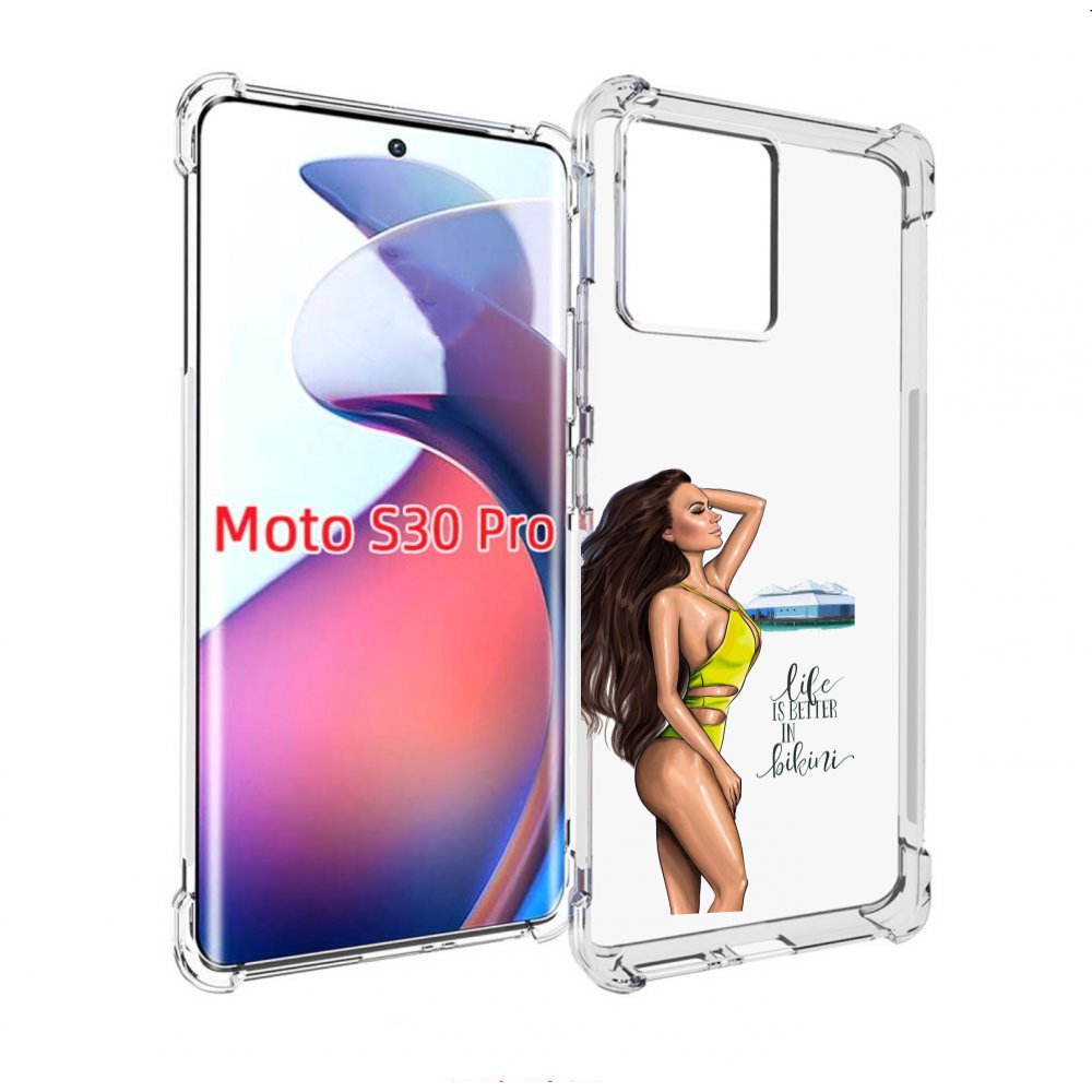 

Чехол MyPads Девушка-в-купальнике для Motorola Moto S30 Pro, Прозрачный, Tocco