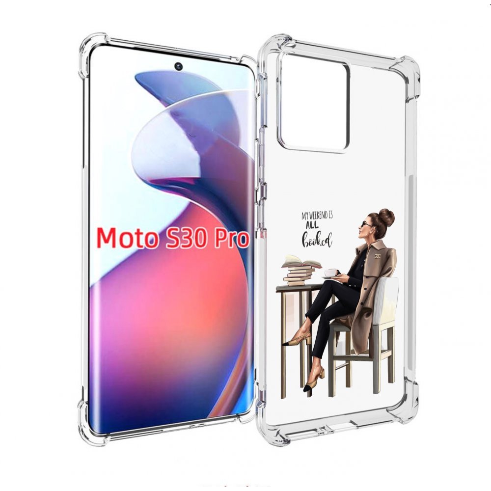 

Чехол MyPads Девушка-в-кофейне для Motorola Moto S30 Pro, Прозрачный, Tocco