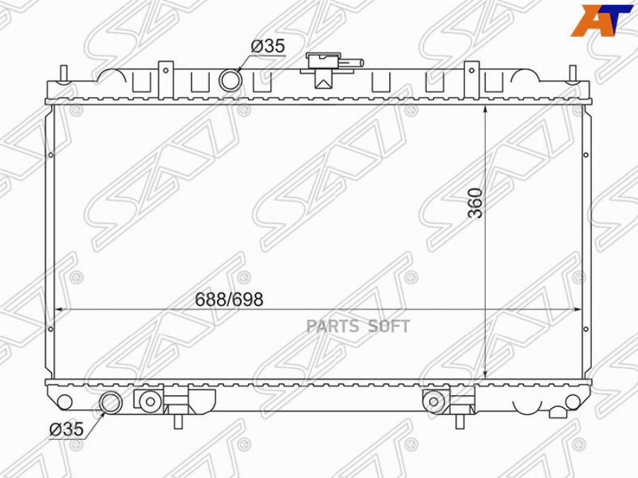 

Радиатор Nissan Primera Qr2# 01-08 Sat арт. SG-NS0002-12