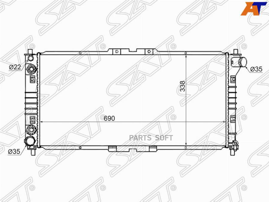 

SAT Радиатор MAZDA CAPELLA/MILLENIA/626/CRONOS/EFINI/MS-6/EUNOS 500/FORD TELSTAR V6 1.8/2.