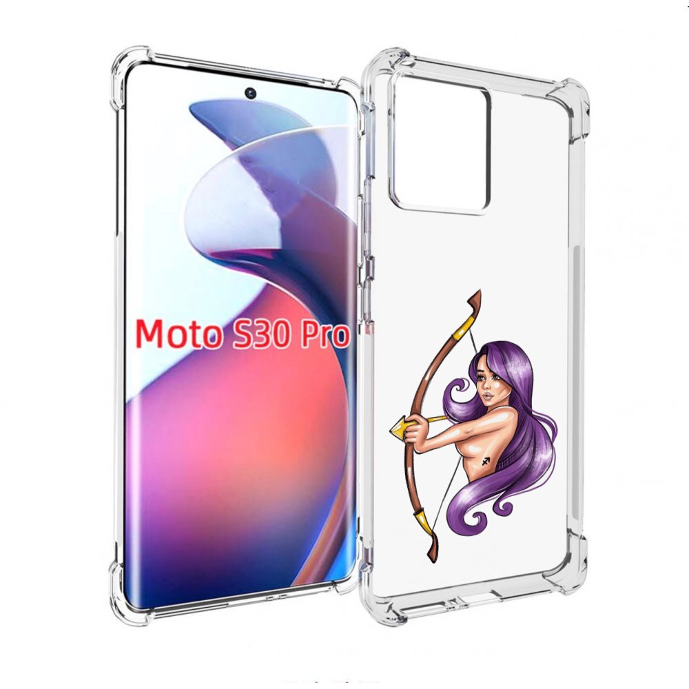 

Чехол MyPads Девушка-Стрелец женский для Motorola Moto S30 Pro, Прозрачный, Tocco