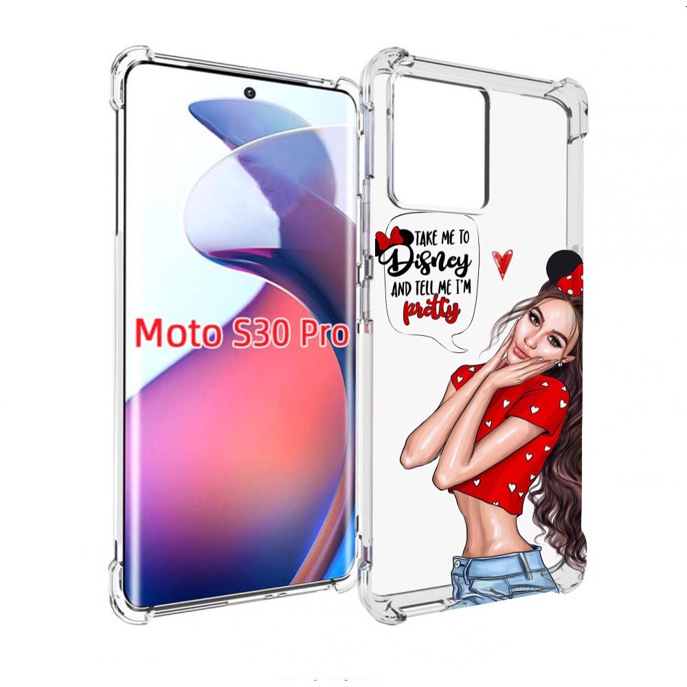 

Чехол MyPads Девушка-Мини женский для Motorola Moto S30 Pro, Прозрачный, Tocco