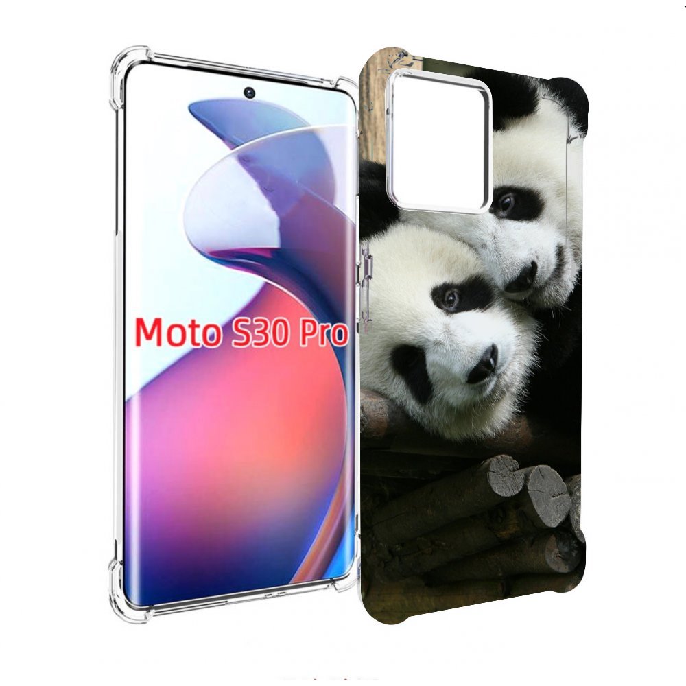 

Чехол MyPads Две-панды для Motorola Moto S30 Pro, Прозрачный, Tocco
