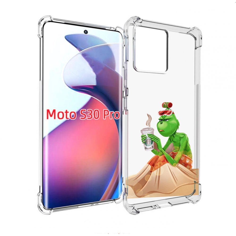 

Чехол MyPads Гринч-в-платье для Motorola Moto S30 Pro, Прозрачный, Tocco