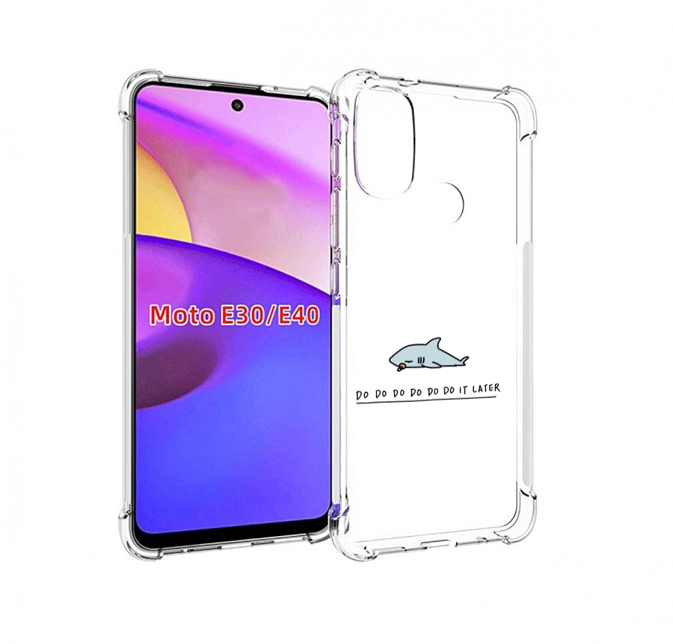 

Чехол бампер MyPads Мини-акула для Motorola Moto E30., Прозрачный, Tocco