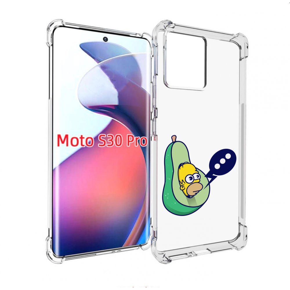 

Чехол MyPads Гомер-авокадо для Motorola Moto S30 Pro, Прозрачный, Tocco