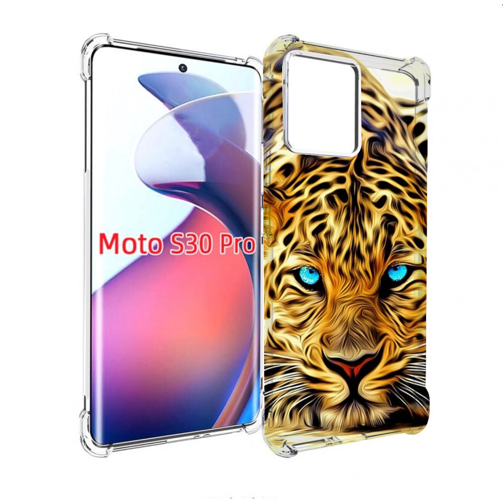 

Чехол MyPads Голубоглазый-гепард для Motorola Moto S30 Pro, Прозрачный, Tocco