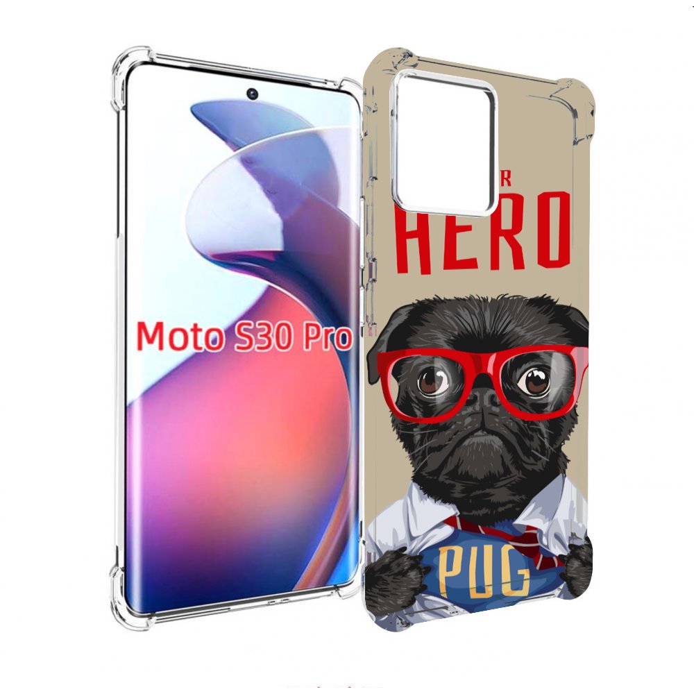 

Чехол MyPads Герой-PUG для Motorola Moto S30 Pro, Прозрачный, Tocco