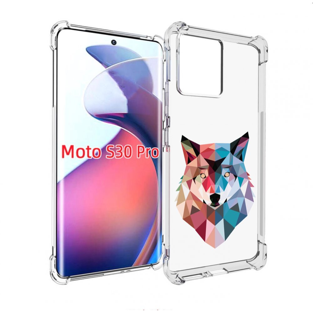 

Чехол MyPads Геометрический-волк для Motorola Moto S30 Pro, Прозрачный, Tocco