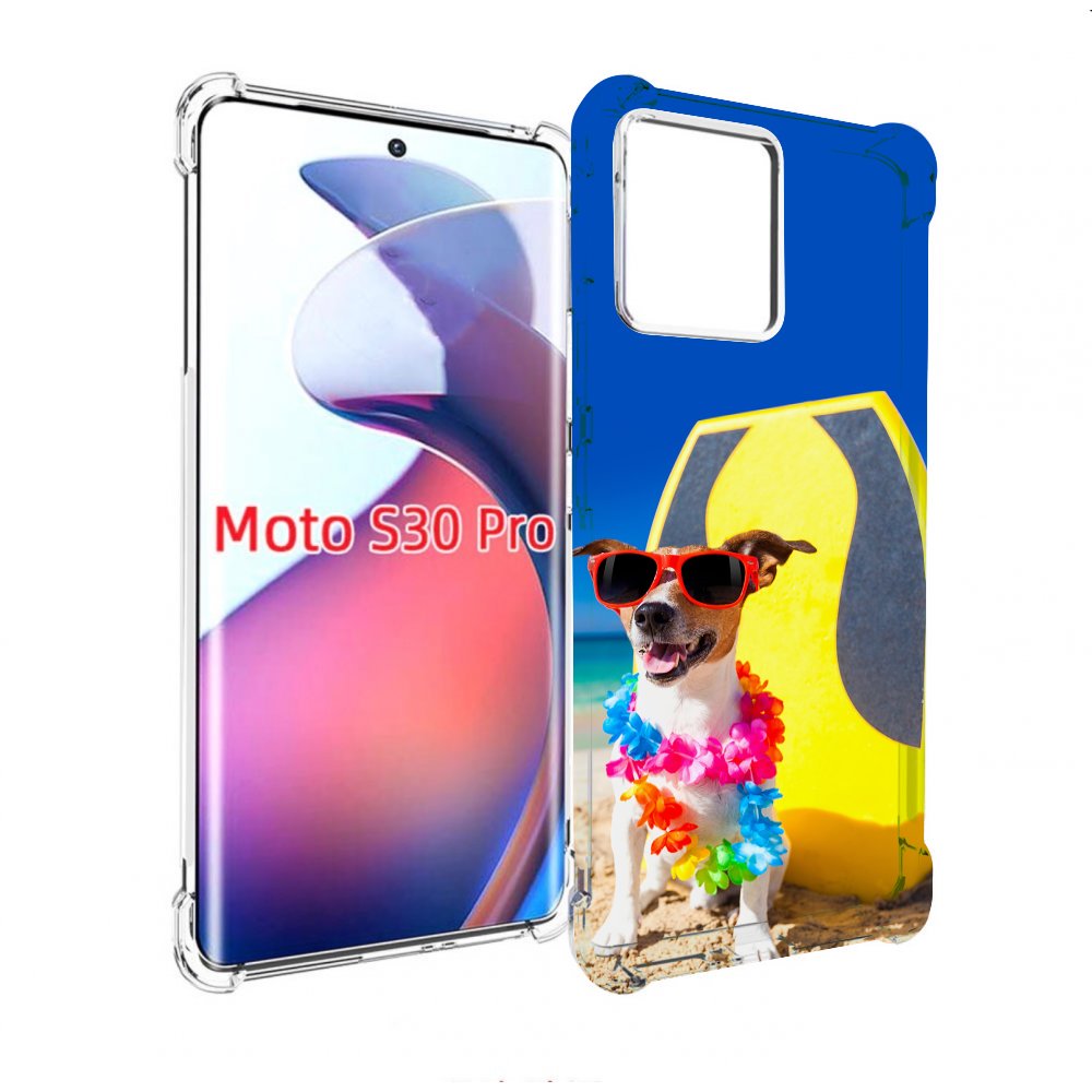 

Чехол MyPads Гавайская-собака для Motorola Moto S30 Pro, Прозрачный, Tocco