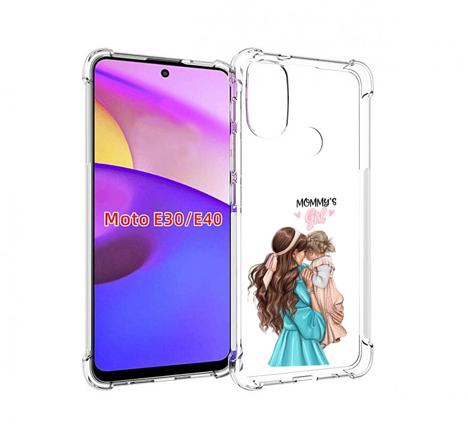 

Чехол бампер MyPads Мама-девочки женский для Motorola Moto E30., Прозрачный, Tocco