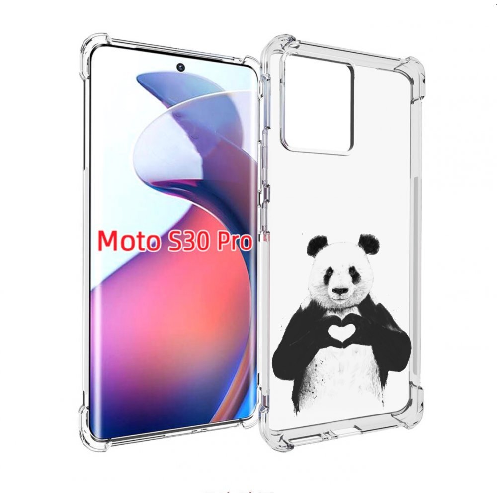 

Чехол MyPads Влюбленная панда для Motorola Moto S30 Pro, Прозрачный, Tocco