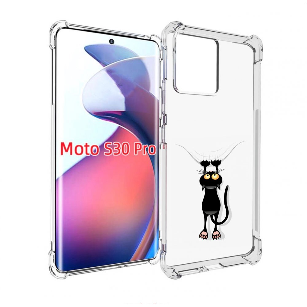 

Чехол MyPads Висячий-кот для Motorola Moto S30 Pro, Прозрачный, Tocco