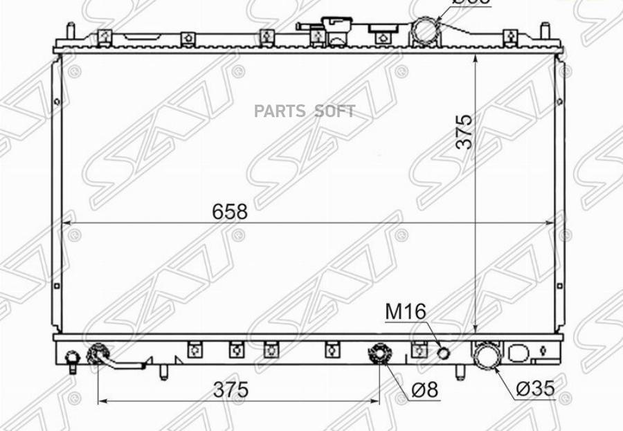 Радиатор Mitsubishi Rvr/Space Wagon 4g63/4g93 91-97 Sat арт. MC0009-4G63