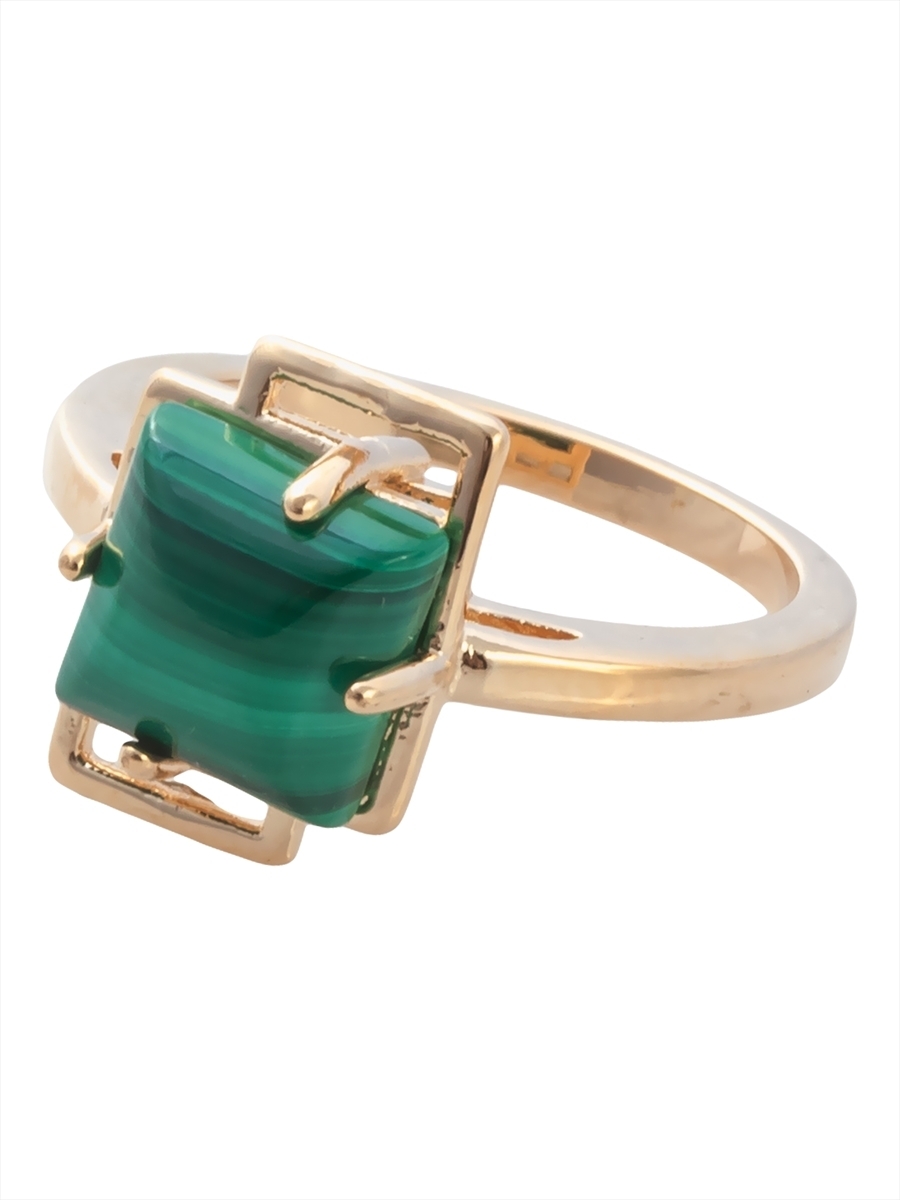 

Кольцо из бижутерного сплава р.  Lotus Jewelry 3043R-17ml, малахит, Кольцо с малахитом "Трио" 3043R-17ml