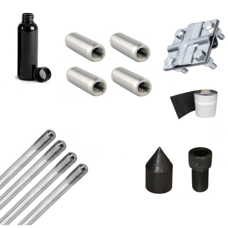 Комплект заземления GROZA.PRO, 6м (D=16x1500 мм), оцинкованная сталь gz012307