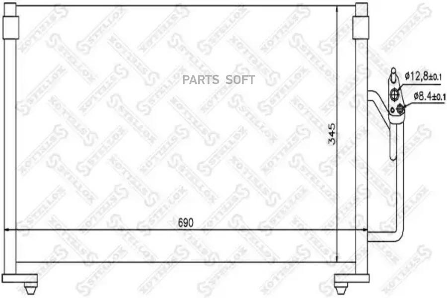 

10-45229-SX_радиатор кондиционера Mitsubishi Galant 2.0/2.4GDi 00-04