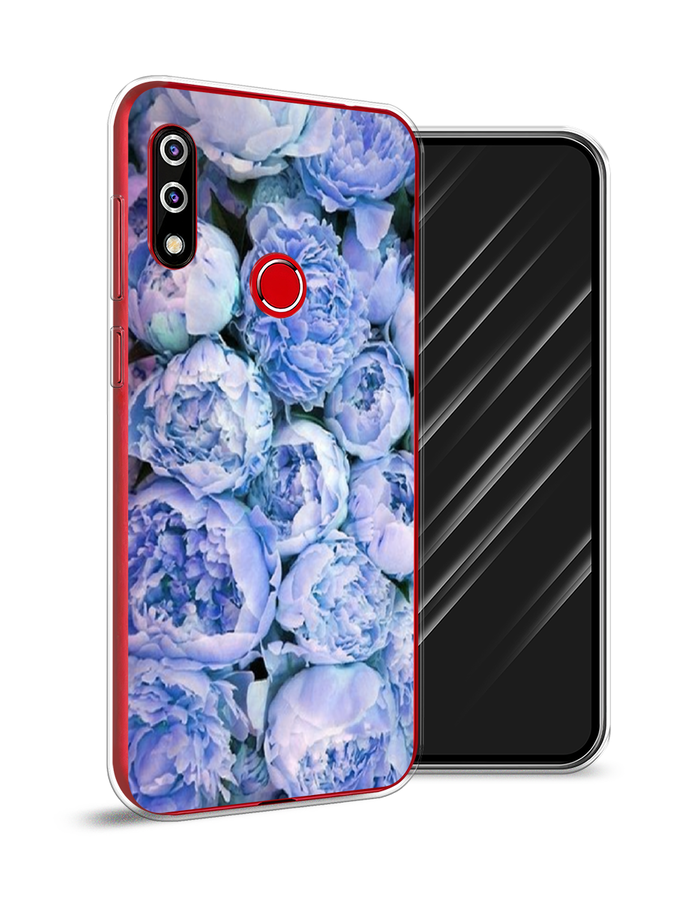 Чехол Awog на BQ 6061L Пионы голубые