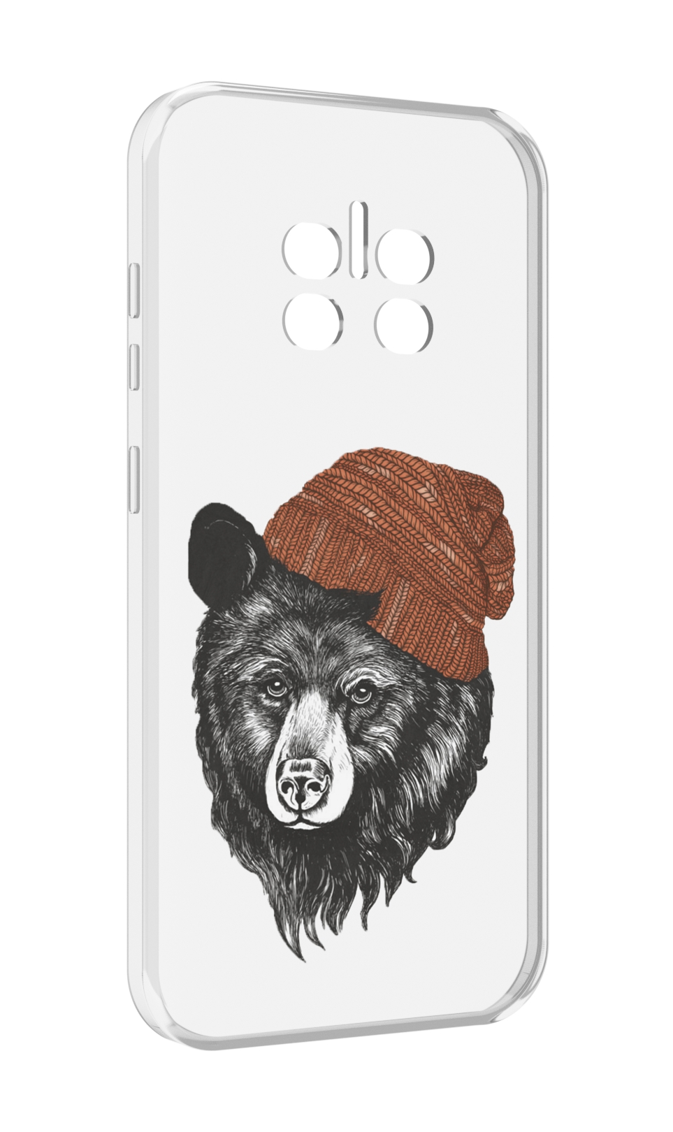 

Чехол MyPads Медведь в шапке 2 для Doogee V11, Прозрачный, Tocco