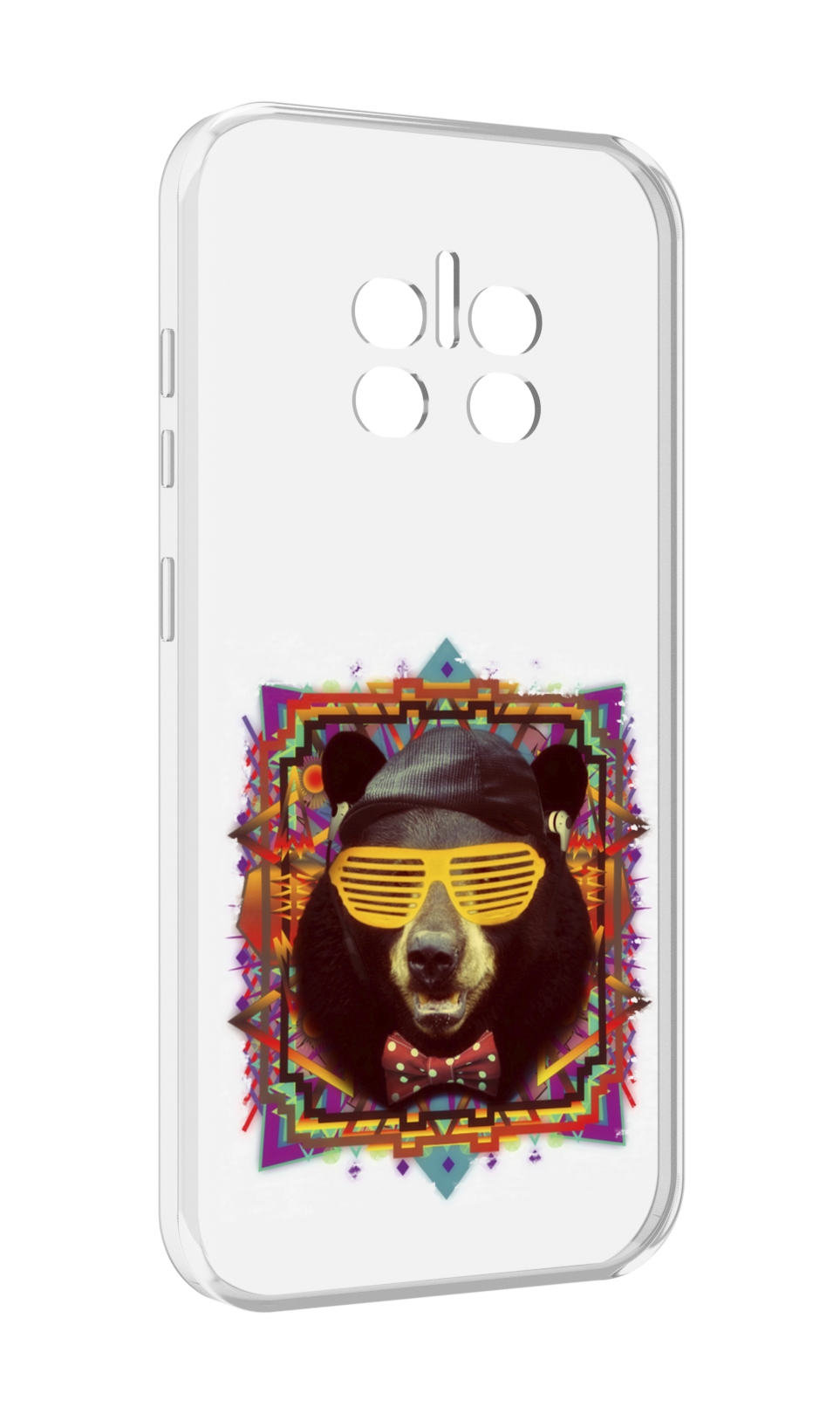 

Чехол MyPads Медведь в очках для Doogee V11, Прозрачный, Tocco