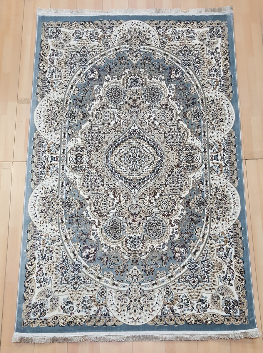 фото Ковер brillant 8077 прямой голубой 150х300 sofia rugs