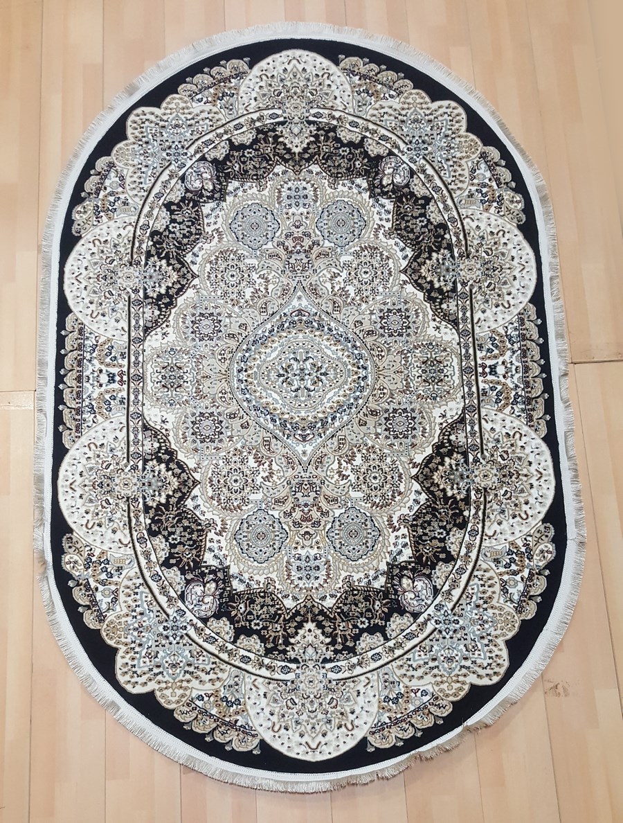 фото Ковер brillant 8077 овал т.синий 120х180 sofia rugs