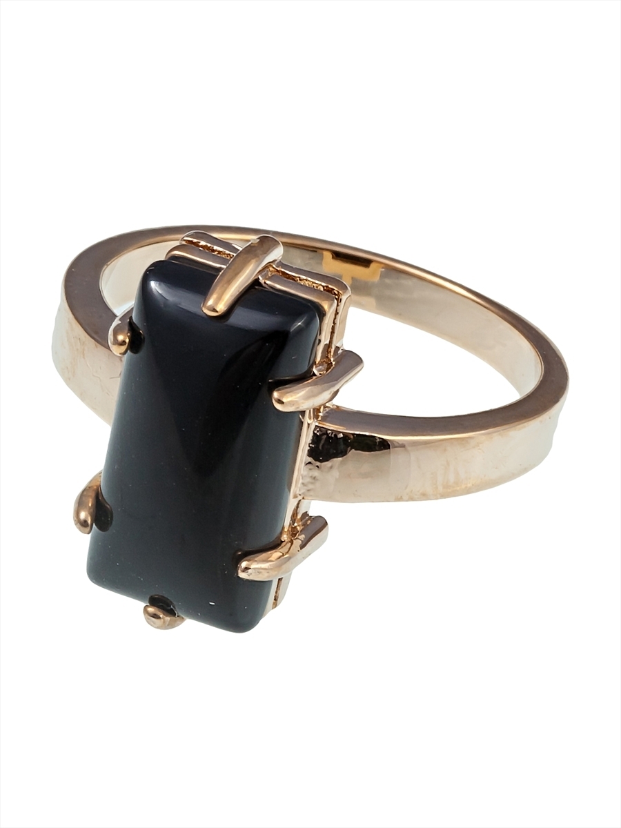 

Кольцо из бижутерного сплава р. 17 Lotus Jewelry 3043R-24on, оникс, Кольцо с черным ониксом "Марго" 3043R-24on