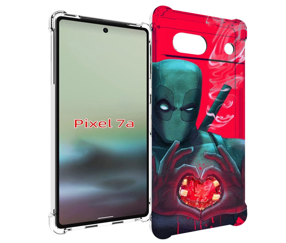 

Чехол MyPads дедпул-в-сердце для Google Pixel 7A, Tocco