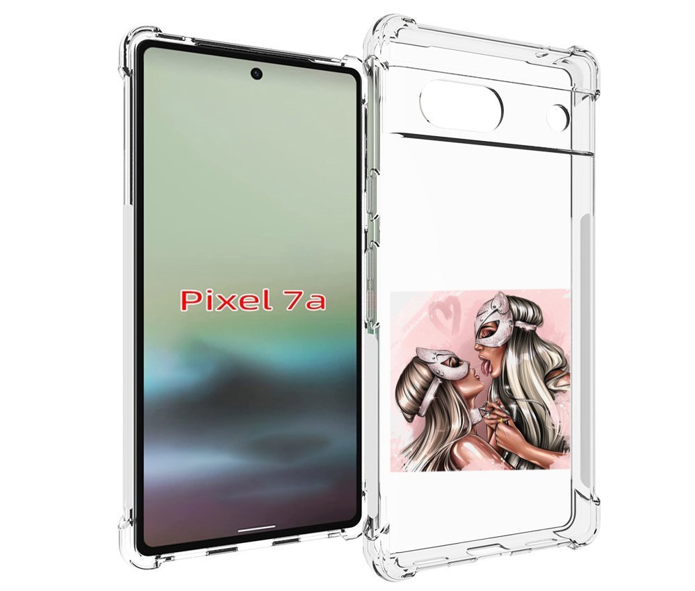 

Чехол MyPads девушки-поцелуй женский для Google Pixel 7A, Tocco