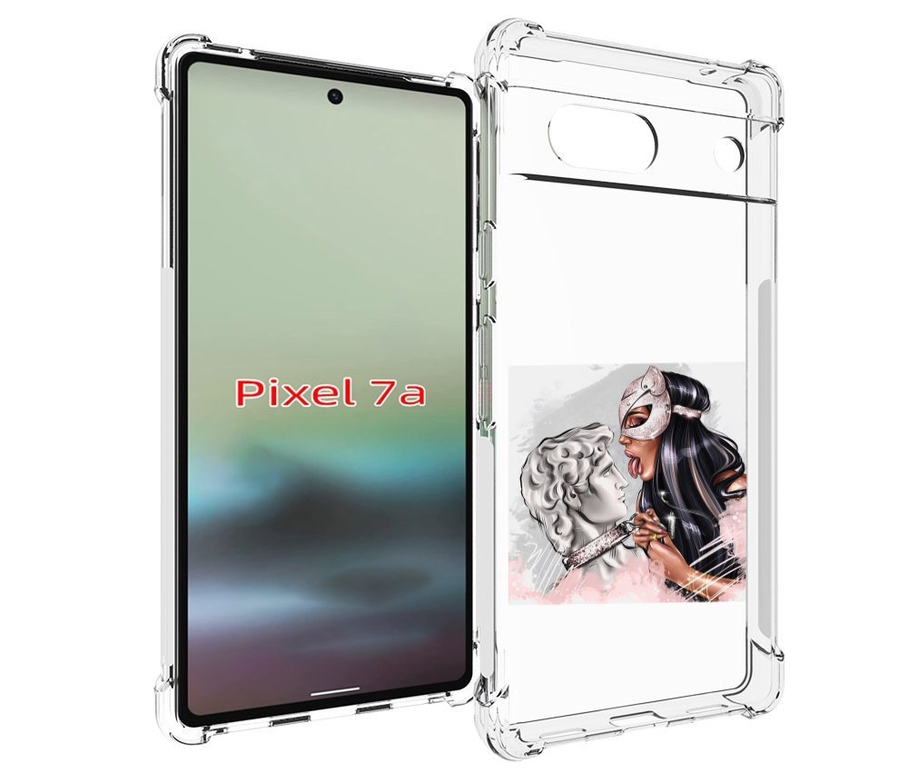 

Чехол MyPads девушка-флирт женский для Google Pixel 7A, Tocco