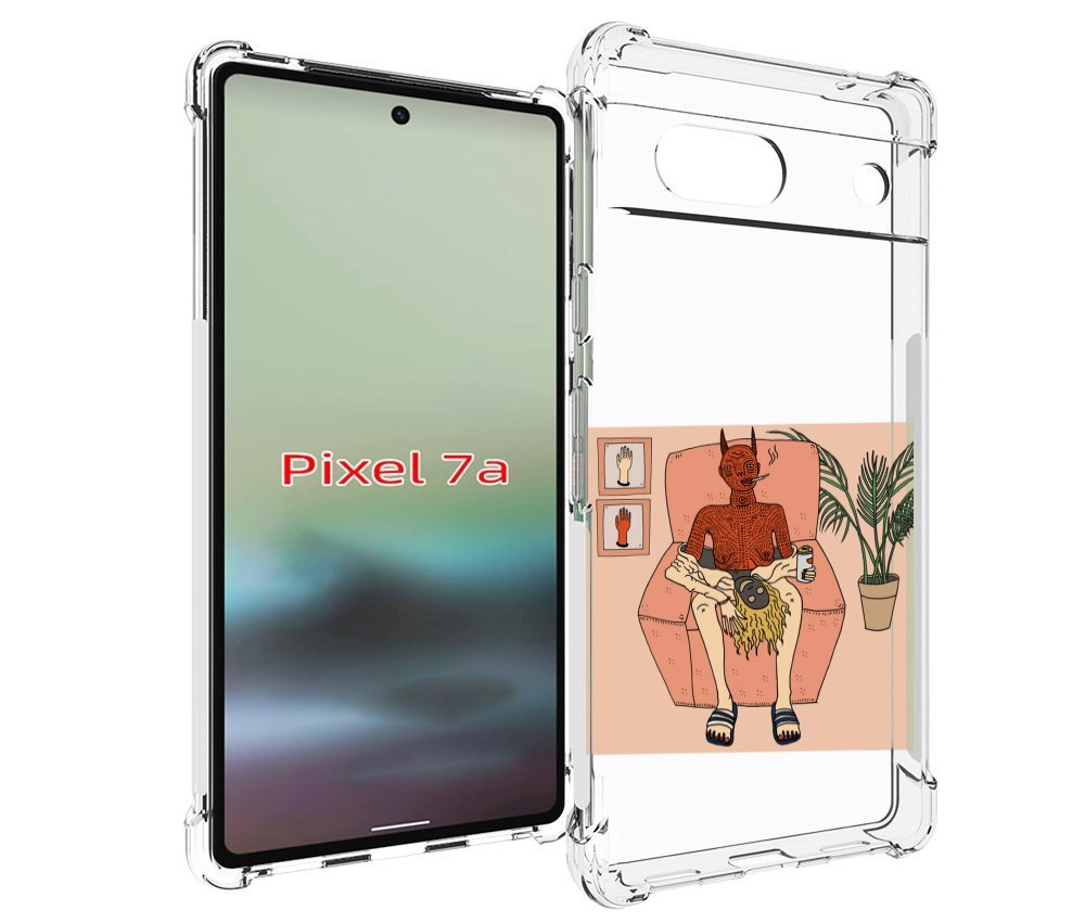 

Чехол MyPads девушка-сняла-кожу для Google Pixel 7A, Tocco