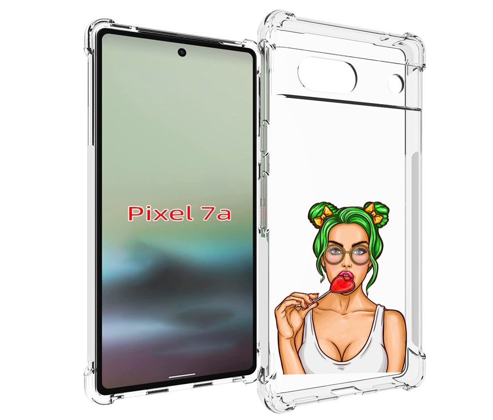 

Чехол MyPads девушка-с-чупачупсом-в-виде-сердца женский для Google Pixel 7A, Tocco