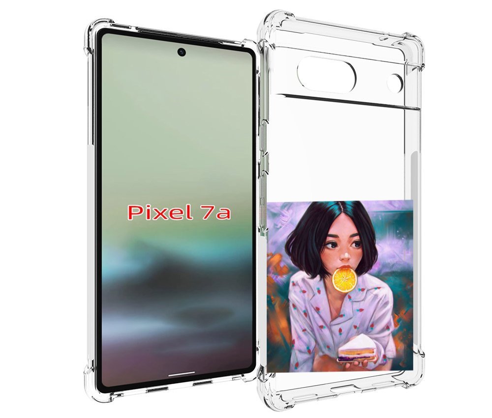 

Чехол MyPads девушка-с-чизкейком женский для Google Pixel 7A, Tocco
