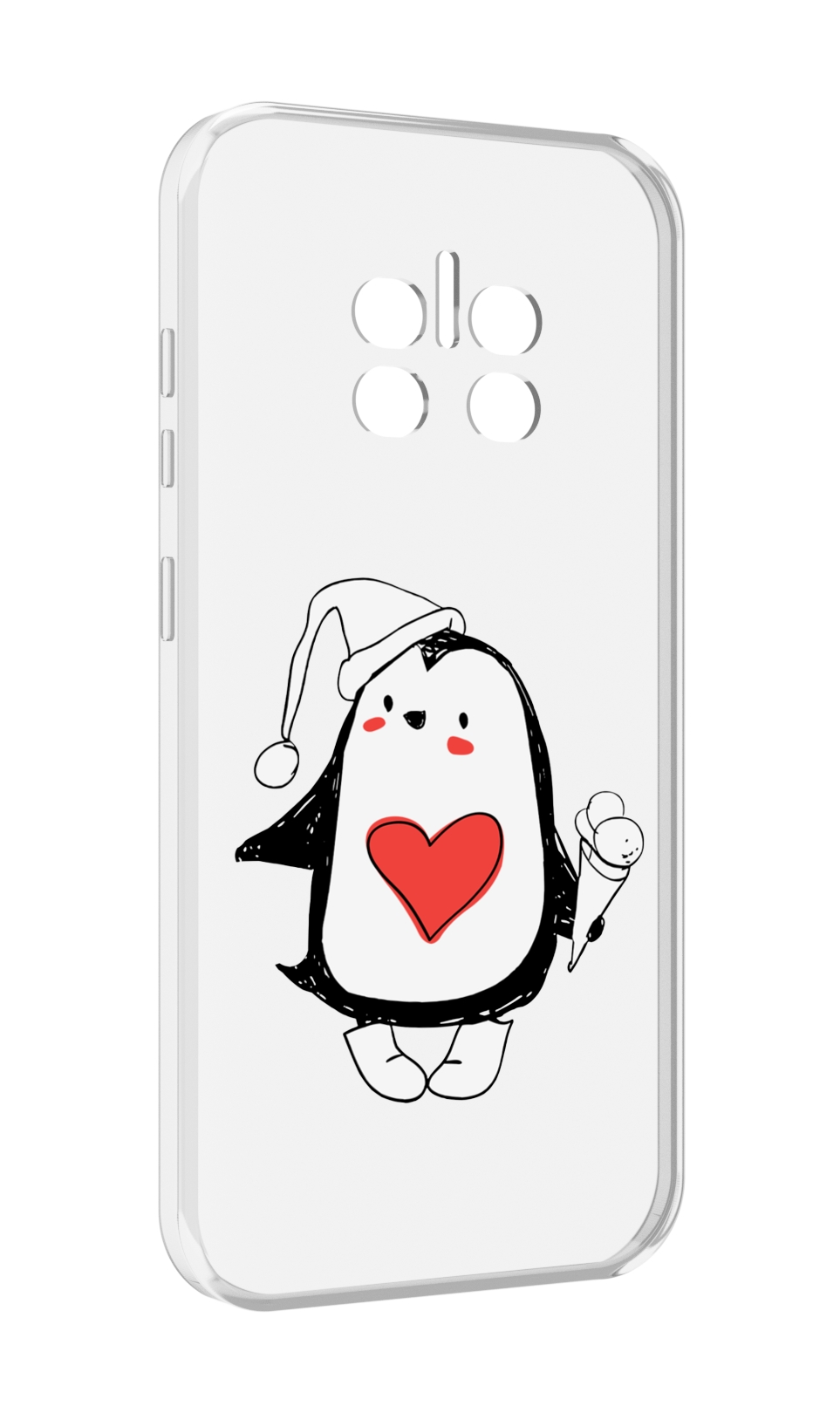 

Чехол MyPads Пингвин с мороженым для Doogee V11, Прозрачный, Tocco
