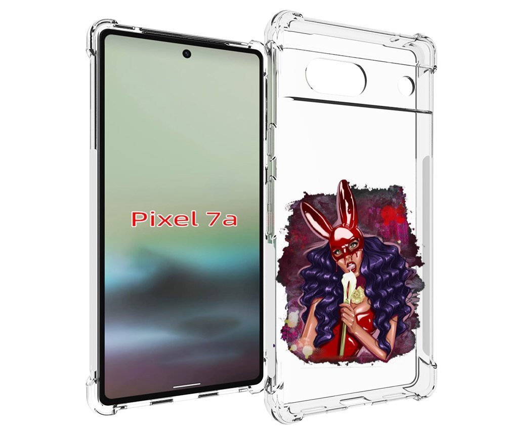 

Чехол MyPads девушка-с-текучей-маской женский для Google Pixel 7A, Tocco