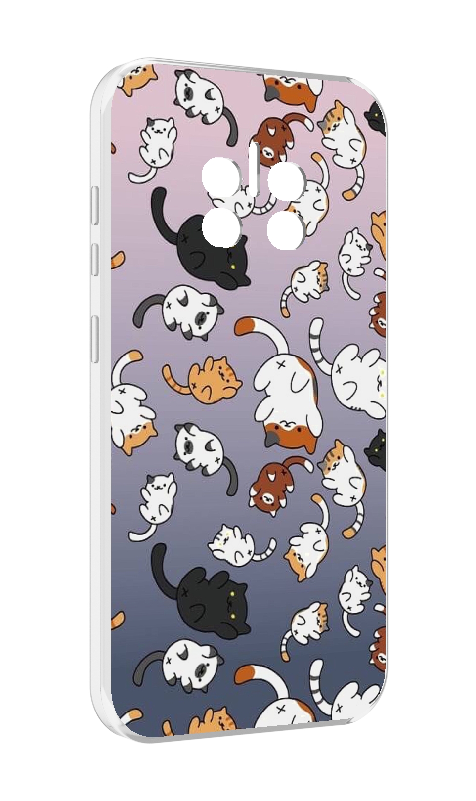 

Чехол MyPads Котики-летают для Doogee V11, Прозрачный, Tocco