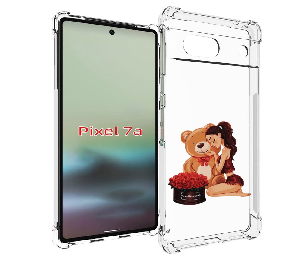 

Чехол MyPads девушка-с-подарками женский для Google Pixel 7A, Tocco