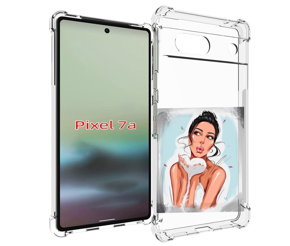 

Чехол MyPads девушка-с-пеной женский для Google Pixel 7A, Tocco