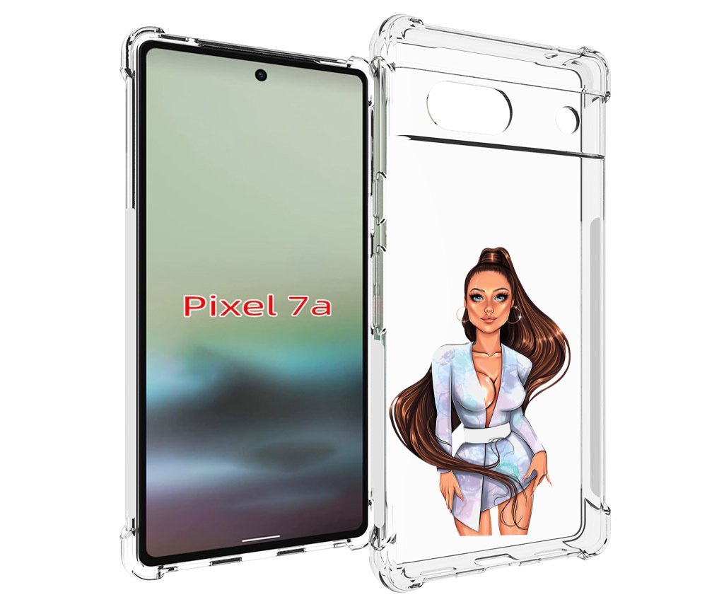 

Чехол MyPads девушка-с-очень-длинными-волосами женский для Google Pixel 7A, Tocco