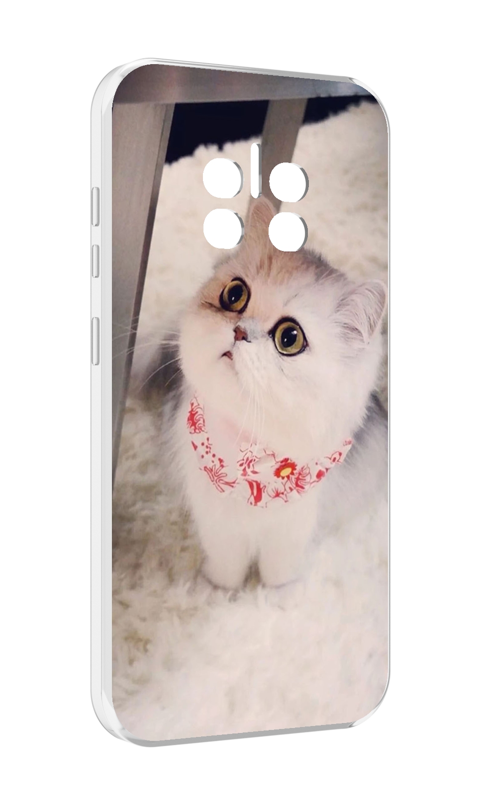 

Чехол MyPads Котеночек женский для Doogee V11, Прозрачный, Tocco