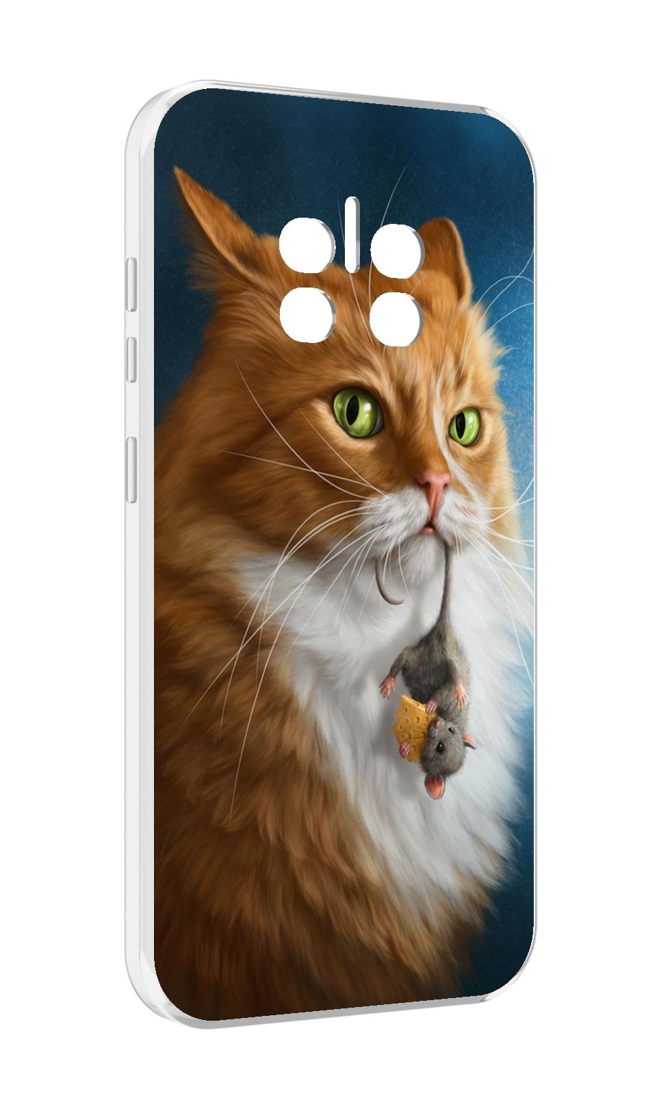 

Чехол MyPads Кот-и-мышь для Doogee V11, Прозрачный, Tocco