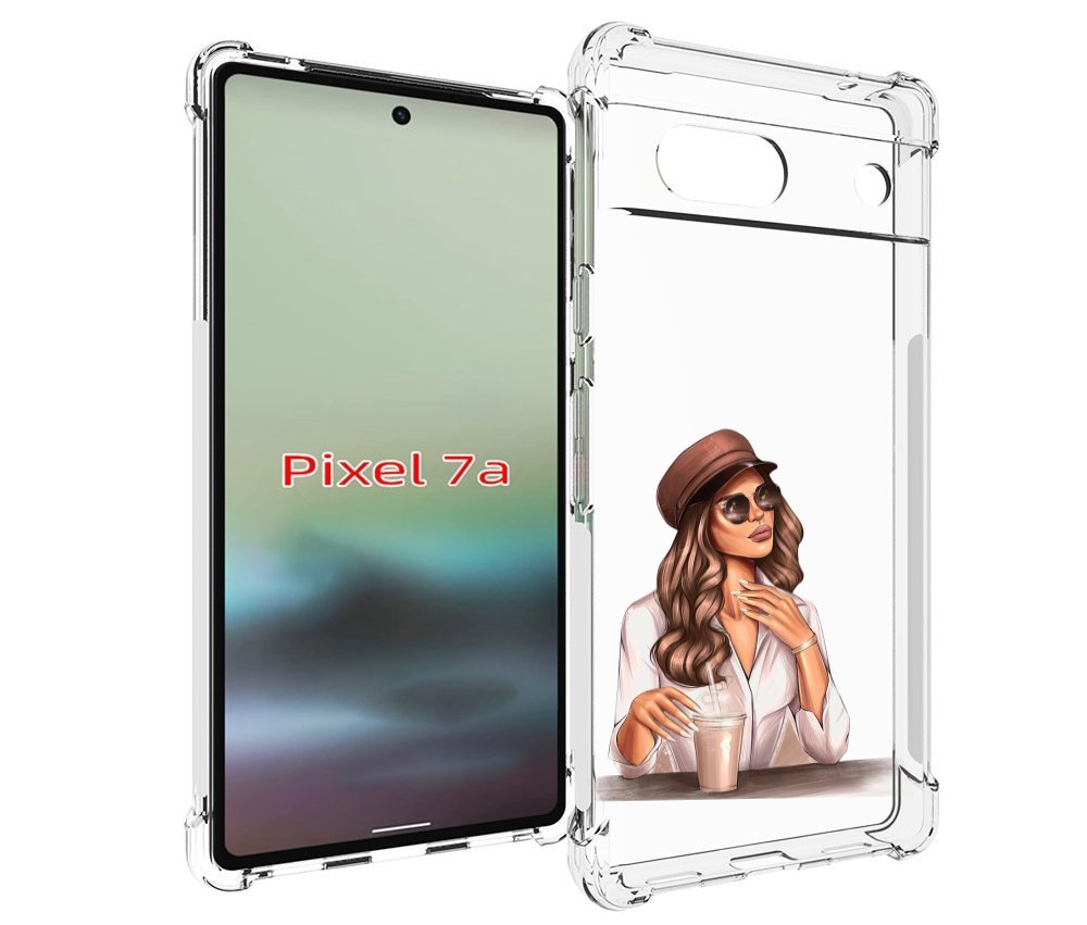 

Чехол MyPads девушка-с-милкшейком женский для Google Pixel 7A, Tocco
