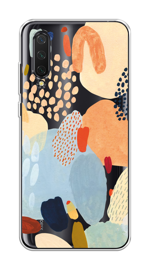 

Чехол на Xiaomi Mi CC9/Mi A3 Lite/Mi 9 Lite "Необычная абстракция", Бежевый;голубой, 36750-1