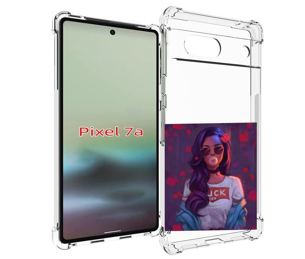 

Чехол MyPads девушка-с-жвачкой женской для Google Pixel 7A, Tocco