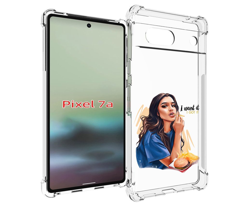 

Чехол MyPads девушка-с-едой-и-сигаретой женский для Google Pixel 7A, Tocco