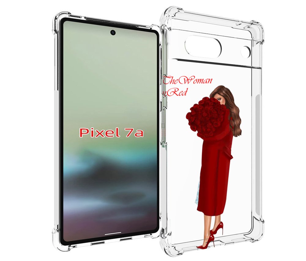 

Чехол MyPads девушка-полностью-в-красном женский для Google Pixel 7A, Tocco